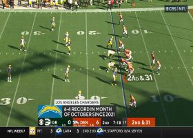 Jaleel McLaughlin goes for 23 yards to set up Denver in a third-and-manageable situation