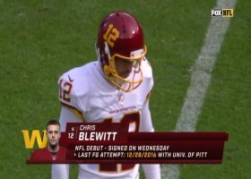 Tedarrell Slaton blocks Chris Blewitt's first field goal attempt with Washington