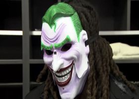 Kareem Hunt comments on trade rumors in Joker mask