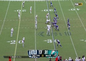 Zach Sieler notches Fins' seventh sack of the day as he brings down Tyrod Taylor