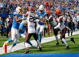 Herbert locates Donald Parham Jr. on 22-yard TD catch and run