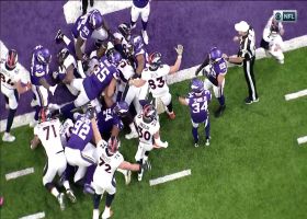 Andy Janovich forces his way through goal-line pileup for physical TD