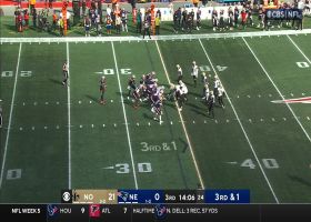 Cam Jordan vacuums in Patriots' fumble early in third quarter