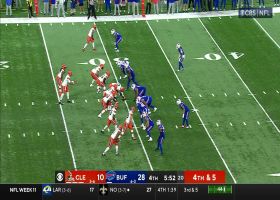 Brissett navigates fading pass to Bell on fourth-down pickup