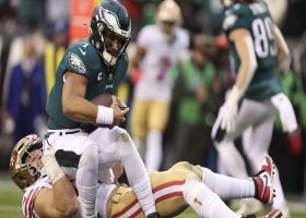 Nick Bosa's takedown of Hurts in NFC title game nearly goes for safety