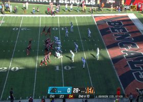 Brian Burns engulfs Burrow for red-zone sack just before halftime
