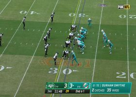 Raheem Mostert deploys his truck stick in a major way vs. Whitehead for 14-yard gain