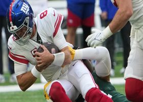 Preston Smith contains Daniel Jones for first sack of the day