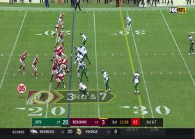 Haskins steps up in pocket and drills 24-yard pass to Kelvin Harmon