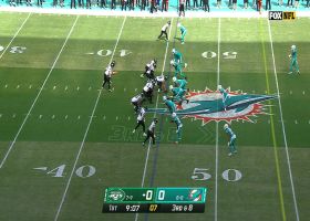 Elijah Moore's toe-tap catch goes for 15-yard gain on Jets' first drive