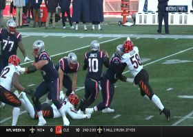 Cameron Sample catches Mac Jones' ankles for third-down sack