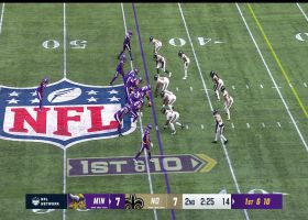 Justin Jefferson's toe tap sideline grab gains 14 yards for Vikings