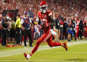 First TD of 'TNF' comes via Mahomes' pass to Toney late in second quarter