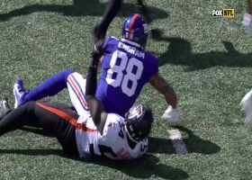 Isaiah Oliver rips ball from Evan Engram for key turnover before half