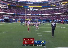Robbie Gould's 42-yard FG gets 49ers on scoreboard to end half