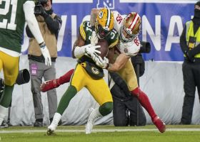 Garoppolo's off-script throw finds Amos' arms for costly red-zone INT