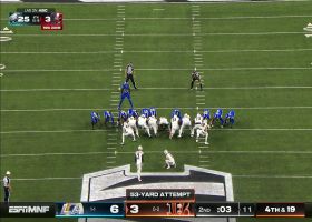 McPherson sends 'Monday Night Football' to halftime tied 6-6 with a 53-yard FG