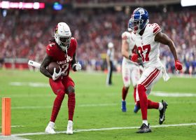 Marquise Brown's first TD catch of 2023 comes at right pylon vs. Giants
