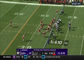 Ogbonnia Okoronkwo has some dance moves after sack of Lamar Jackson
