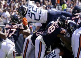 Hassan Haskins soars over Bears' D for 1-yard TD