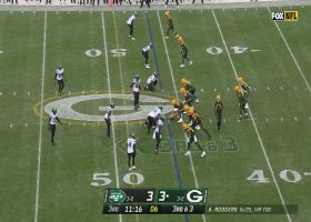 Rodgers can't escape Franklin-Myers' bear-hug sack on third down