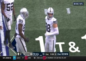Maxx Crosby's power on full display during ridiculously strong tackle on Seahawks rusher