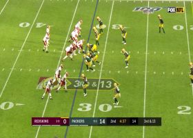 Haskins finds WIDE OPEN Kelvin Harmon to bring Redskins into the red zone.