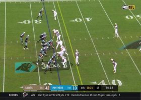 Kyle Allen keeps play alive to create a 32-yard catch and run for Reggie Bonnafon