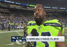 Shelby Harris is FIRED UP in interview following Seahawks' season-opening victory vs. Broncos