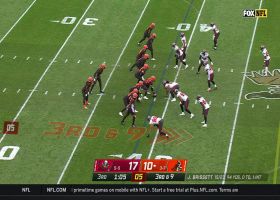 Keanu Neal accelerates through line for quick-strike sack of Brissett