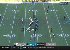 Panthers swarm Trubisky on third down with 10-yard sack