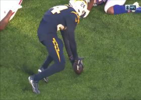 Chargers recover fumble after Nick Vigil pokes ball from Singletary