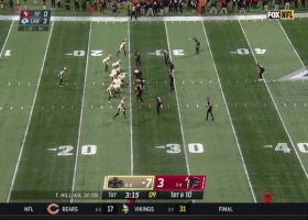 Taysom Hill shows arm strength on 26-yard laser to Lil'Jordan Humphrey