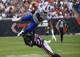 Jacob Hollister punctuates 19-yard gain with ambitious hurdle try