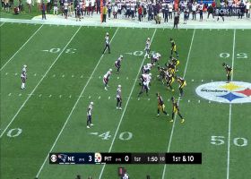 Jalen Mills snags Trubisky's first INT of 2022 after pass is tipped