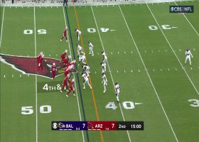 Michael Pierce's batted pass on fourth down gives Ravens possession