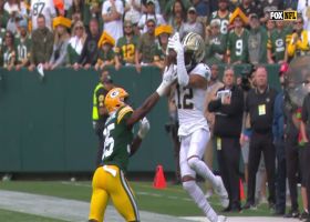 Chris Olave makes sideline grab for 28-yard gain