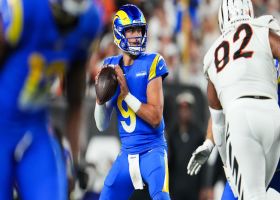 Matthew Stafford zips a 12-yard pass to Puka Nacua
