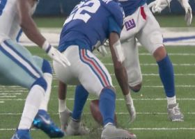 Wayne Gallman avoids costly turnover falling on his own fumble