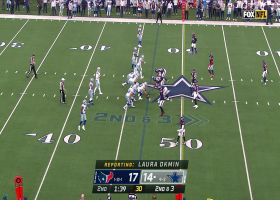 Gallup absorbs Pitre's hit-stick tackle as he makes 16-yard catch