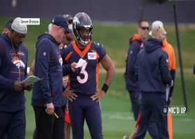 First look: Mic'd up Nathaniel Hackett working with Wilson at Broncos practice