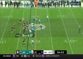 Diontae Johnson secures high-flying pass from Trubisky for 12-yard gain