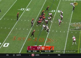 Anthony Nelson lassos Brissett for sack after Keanu Neal's initial lasso try fails