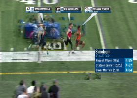 Russell Wilson edges out Stetson Bennett, Baker Mayfield in 40-yard dash | Simulcam