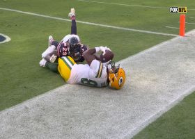 Doubs Mosses Tyrique Stevenson to catch Love's third TD pass of day