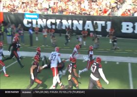 John Johnson nearly scores TD after tip-drill INT