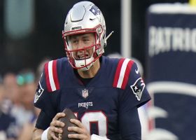 Mac Jones lofts beautiful 26-yard bucket throw to James White