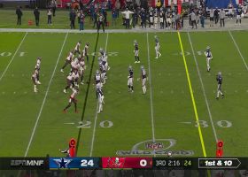 Tom Brady fires pass up the middle to Chris Godwin for 16-yard gain