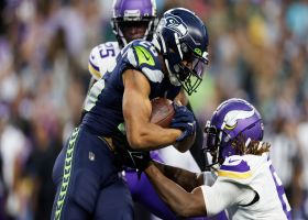 Zach Charbonnet activates truck-stick on a 9-yard downhill run