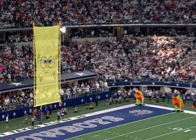 Gould's made field goal breaks out slime cannons as SpongeBob celebrates